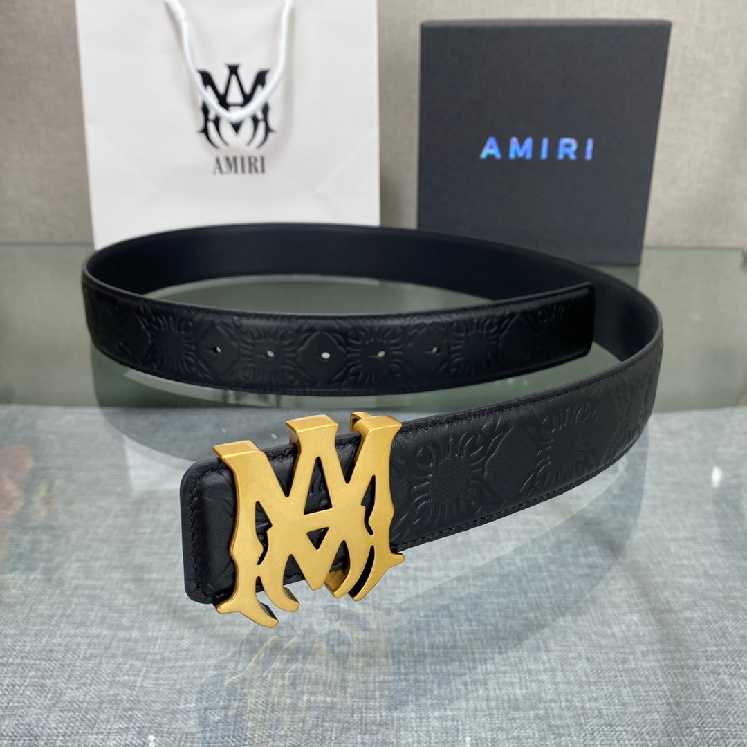 AURAmiri MA QUAD LEATHER 4CM BELT
