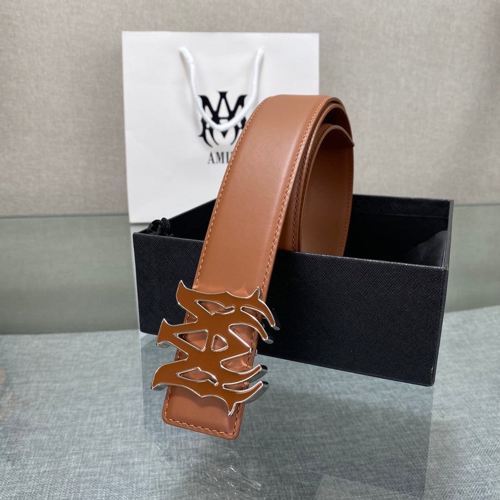 AURAmiri MA QUAD LEATHER 4CM BELT