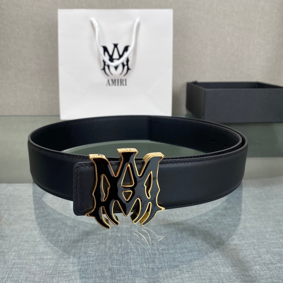 AURAmiri MA QUAD LEATHER 4CM BELT