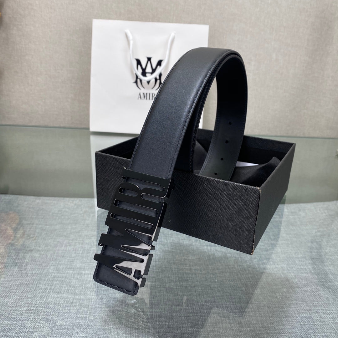 AURAmiri MA QUAD LEATHER 4CM BELT