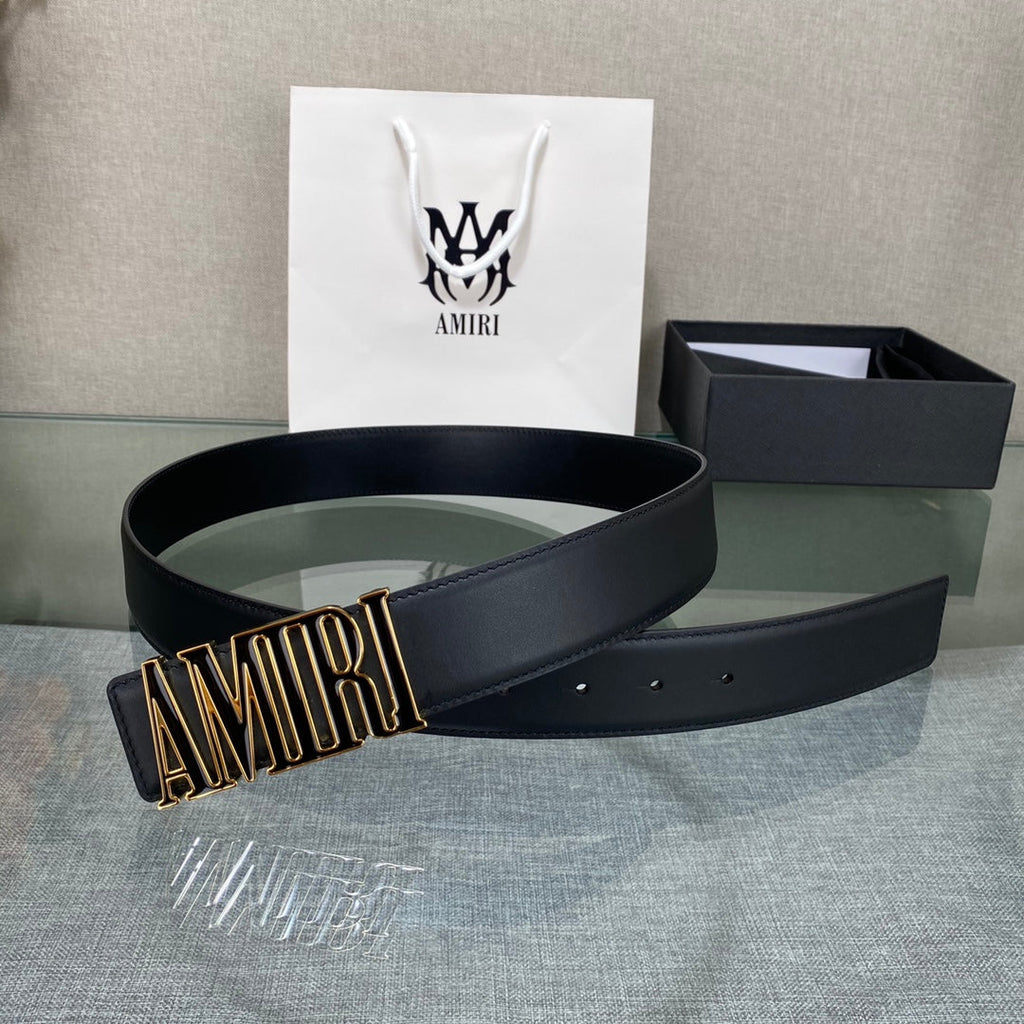 AURAmiri MA QUAD LEATHER 4CM BELT