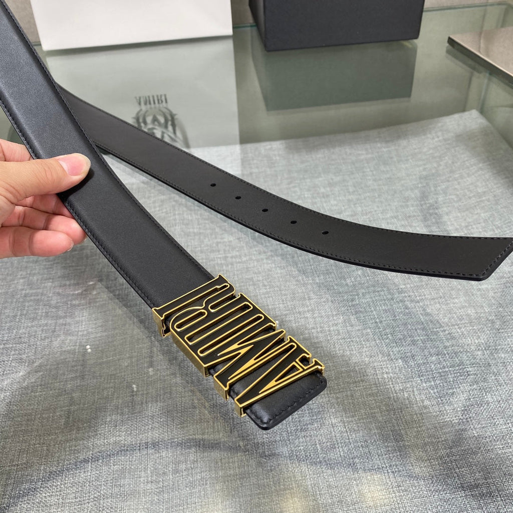 AURAmiri MA QUAD LEATHER 4CM BELT