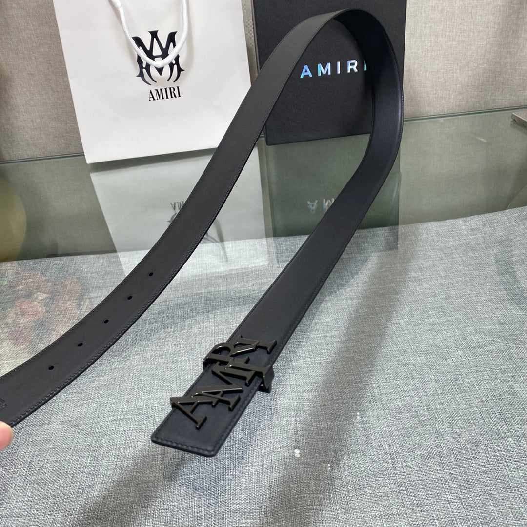 AURAmiri MA QUAD LEATHER 4CM BELT