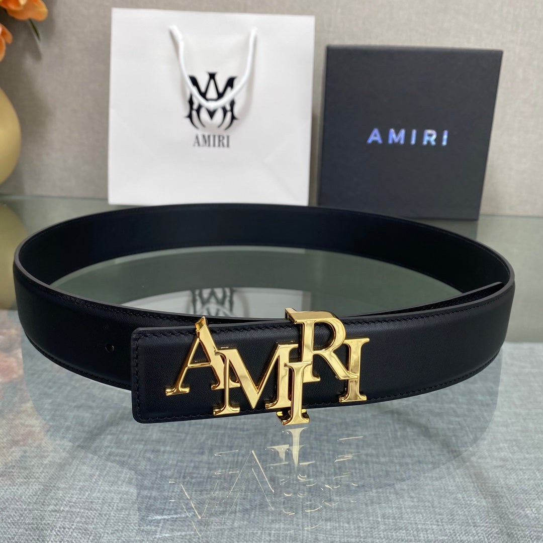 AURAmiri MA QUAD LEATHER 4CM BELT