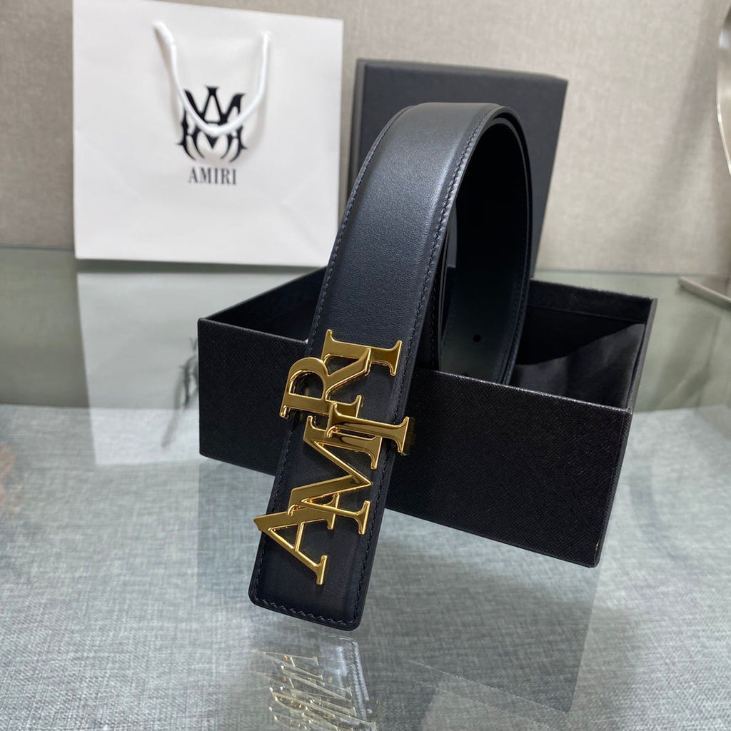 AURAmiri MA QUAD LEATHER 4CM BELT