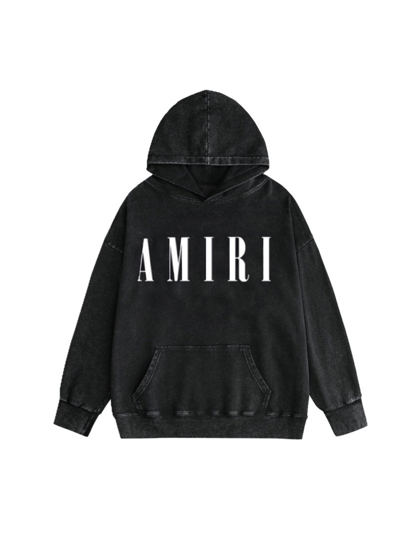 AMIRI Washed Distressed Hoodie