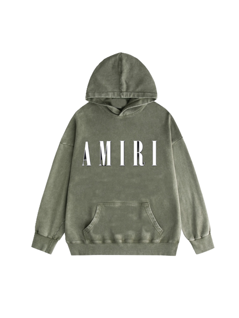 AMIRI Washed Distressed Hoodie